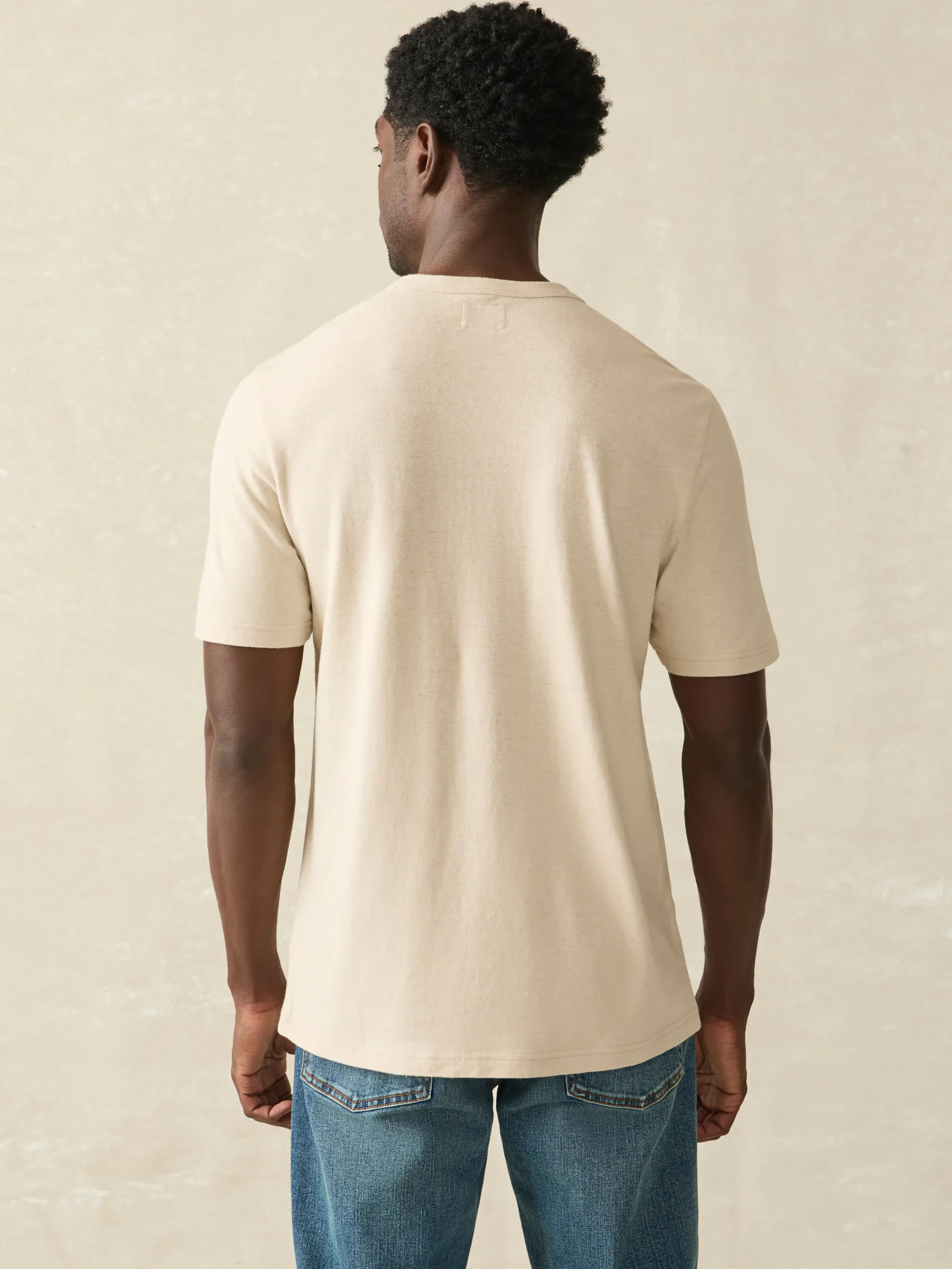 Short-Sleeve Hemp Blend Tee -*Faherty Brand Outlet