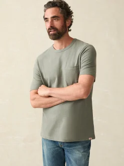 Short-Sleeve Hemp Blend Tee -*Faherty Brand