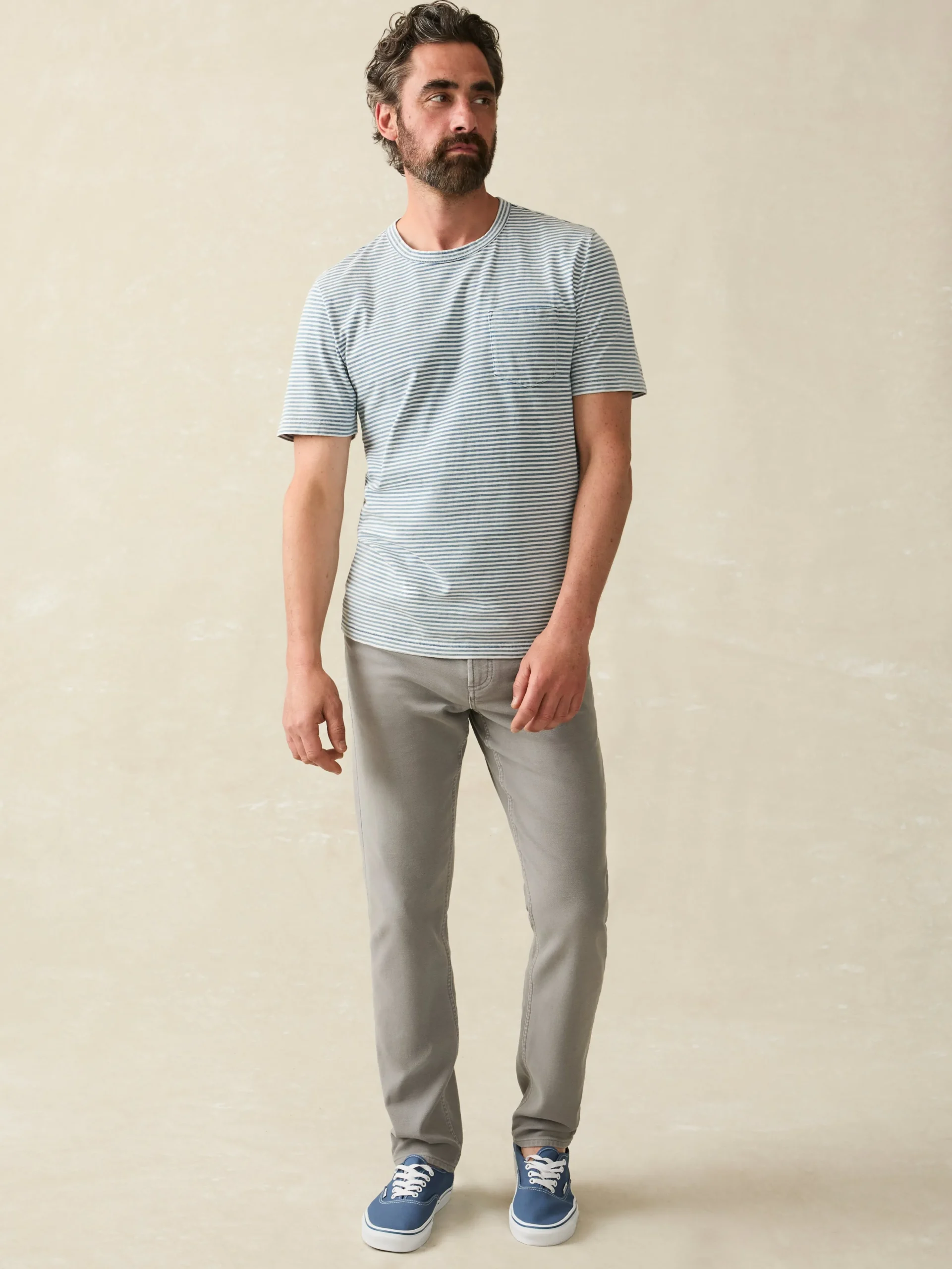 Short-Sleeve Indigo Pocket Tee -*Faherty Brand Sale