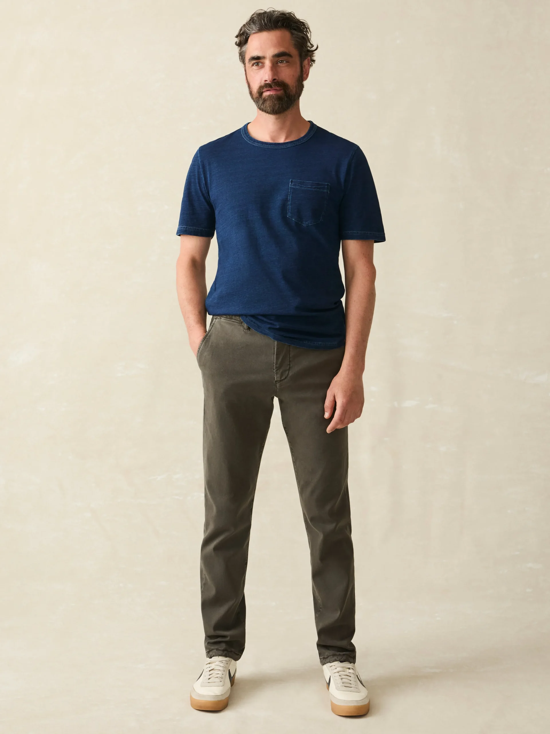 Short-Sleeve Indigo Pocket Tee -*Faherty Brand Sale