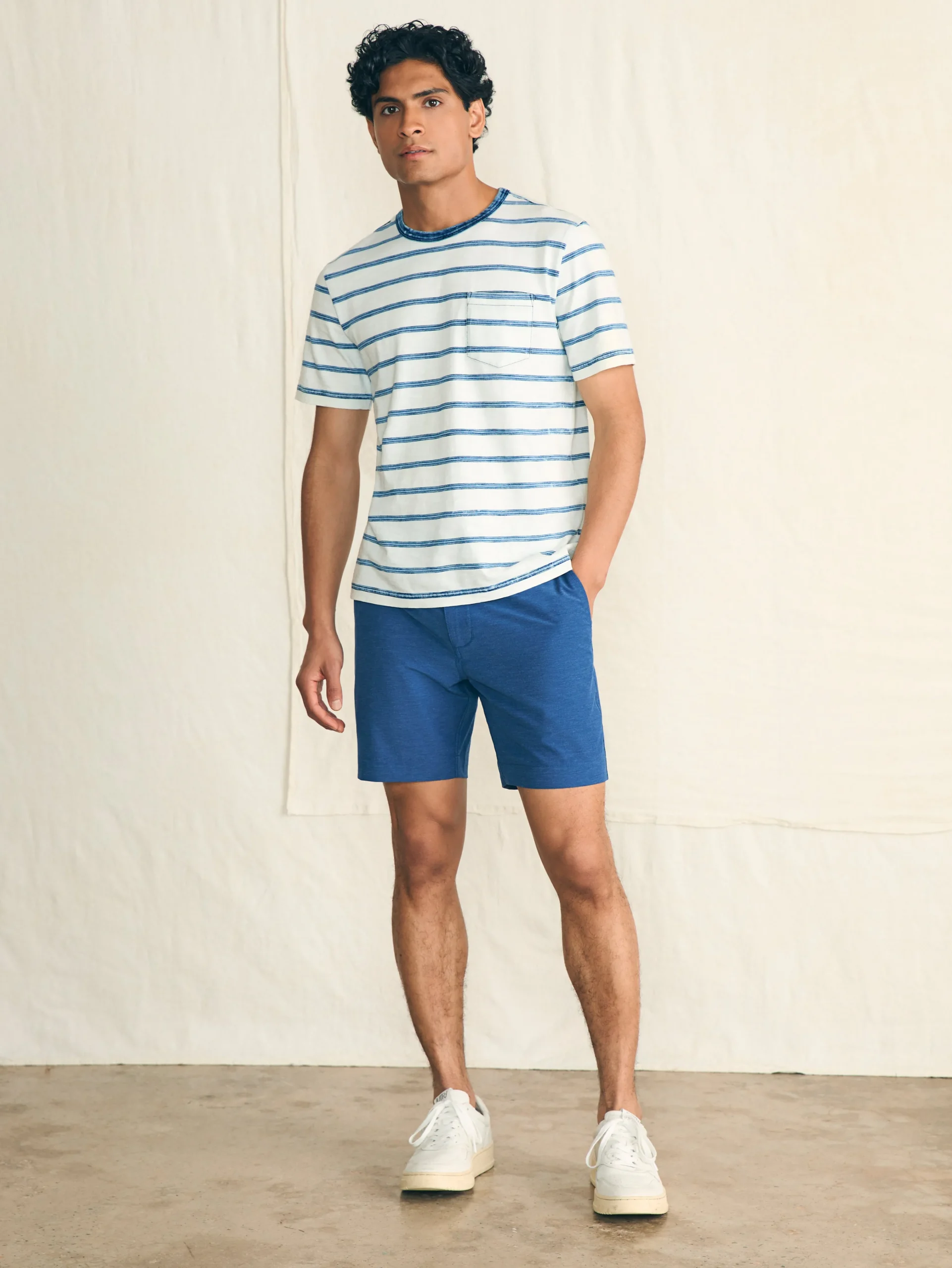 Short-Sleeve Indigo Pocket Tee -*Faherty Brand Sale