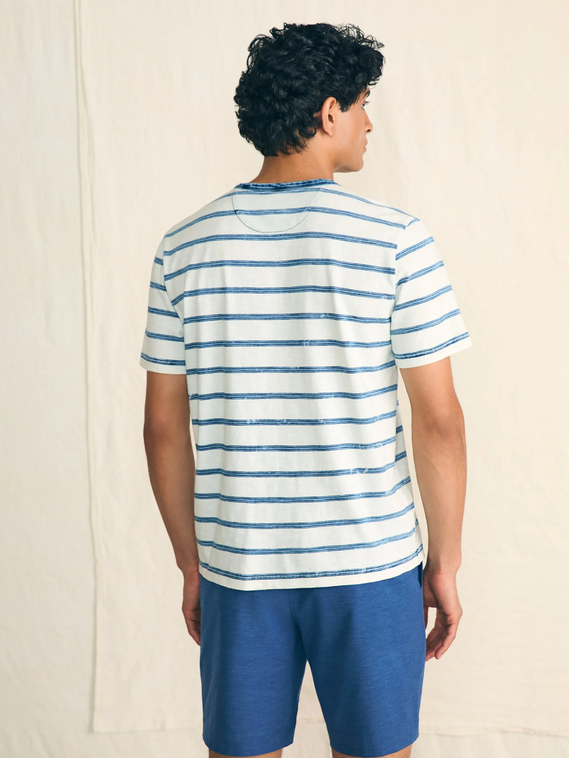 Short-Sleeve Indigo Pocket Tee -*Faherty Brand Sale