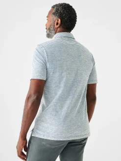 Short-Sleeve Indigo Polo Shirt -*Faherty Brand Sale