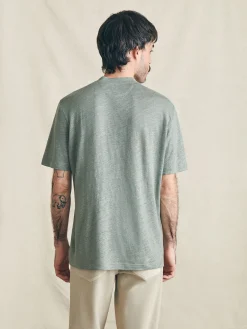 Short-Sleeve Linen Henley -*Faherty Brand Hot