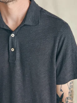 Short-Sleeve Linen Polo -*Faherty Brand Online