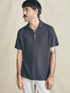 Short-Sleeve Linen Polo -*Faherty Brand Online