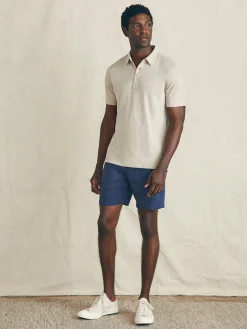 Short-Sleeve Linen Polo -*Faherty Brand Sale