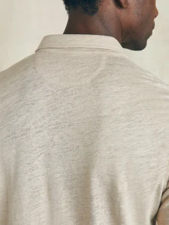 Short-Sleeve Linen Polo -*Faherty Brand Sale