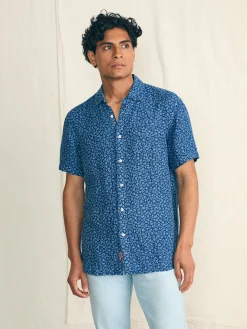 Short-Sleeve Palma Linen Shirt -*Faherty Brand Hot