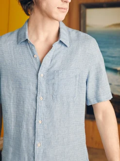 Short-Sleeve Palma Linen Shirt (Tall) -*Faherty Brand Hot