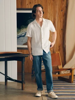 Short-Sleeve Palma Linen Shirt -*Faherty Brand Discount