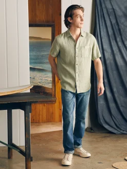 Short-Sleeve Palma Linen Shirt -*Faherty Brand Best