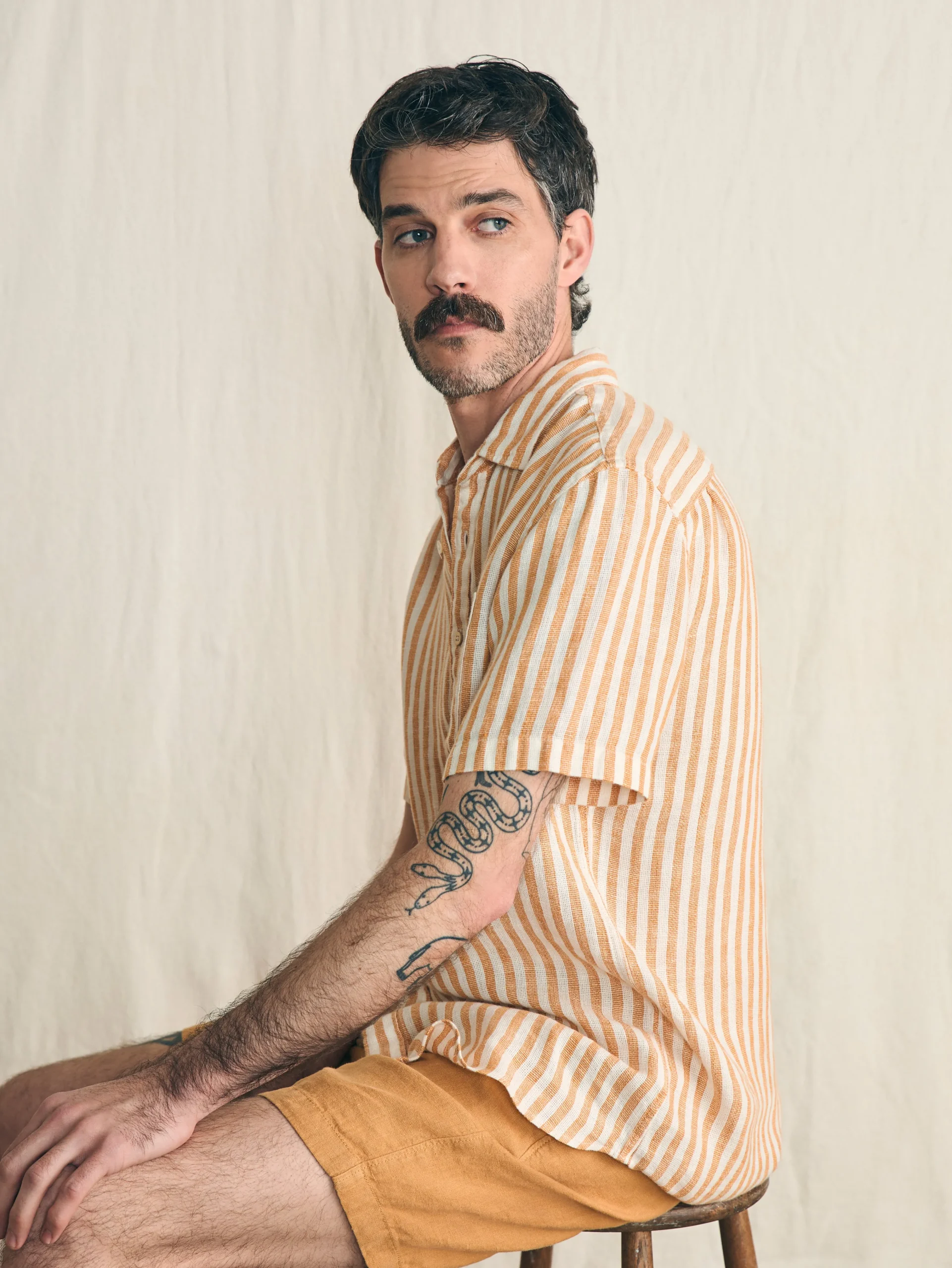 Short-Sleeve Palma Linen Shirt -*Faherty Brand Hot