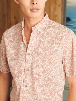 Short-Sleeve Stretch Playa Shirt -*Faherty Brand New