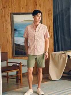 Short-Sleeve Stretch Playa Shirt -*Faherty Brand New