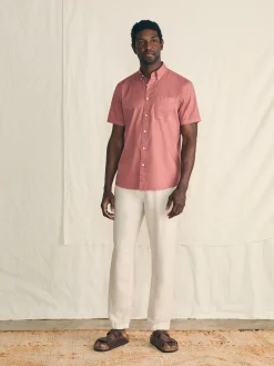 Short-Sleeve Stretch Playa Shirt -*Faherty Brand New