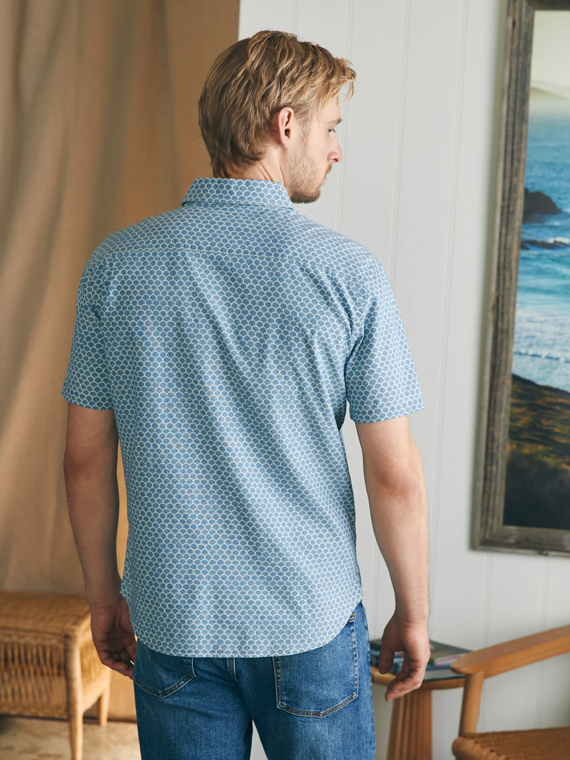 Short-Sleeve Stretch Playa Shirt -*Faherty Brand Outlet
