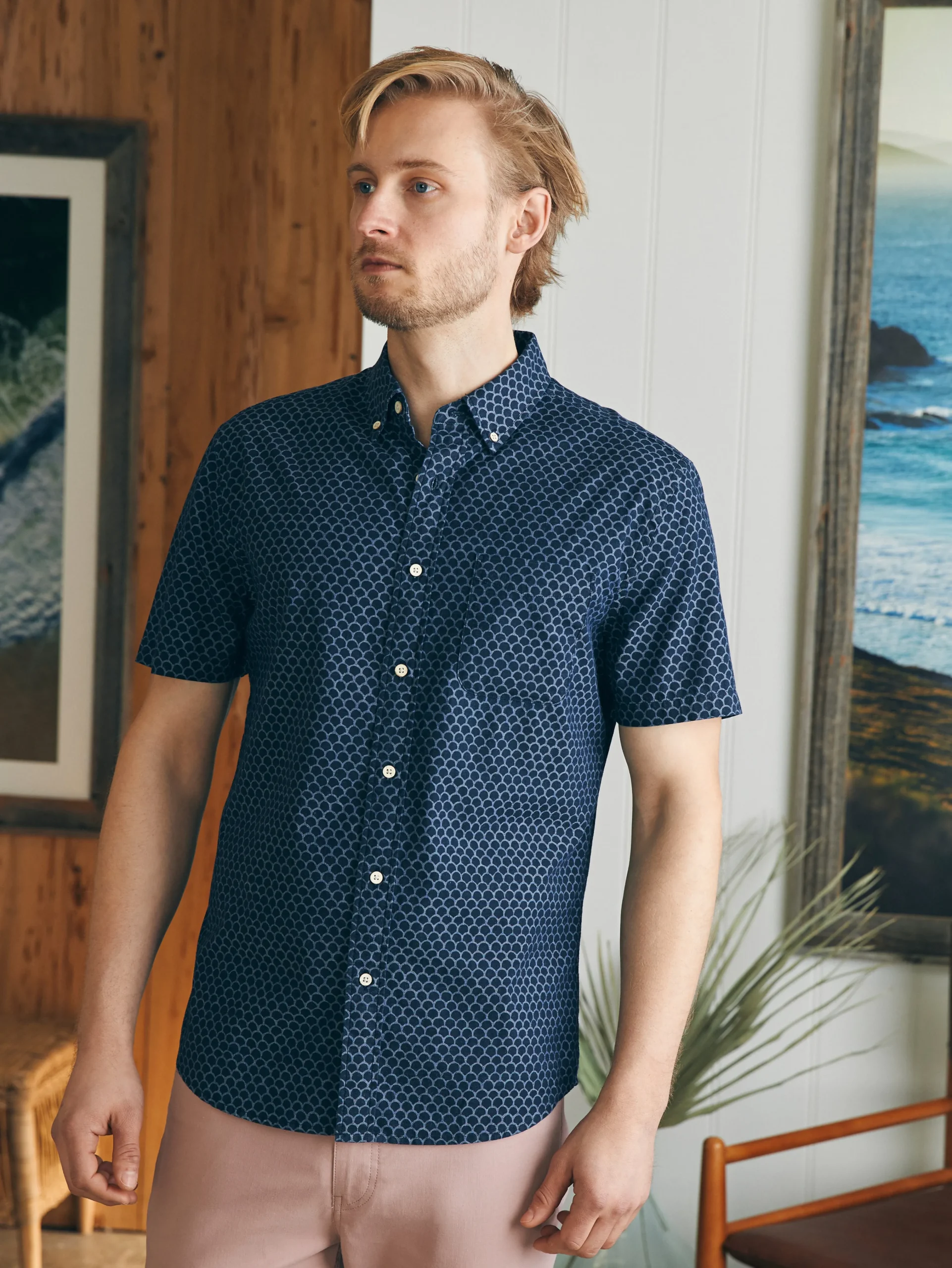 Short-Sleeve Stretch Playa Shirt -*Faherty Brand Sale