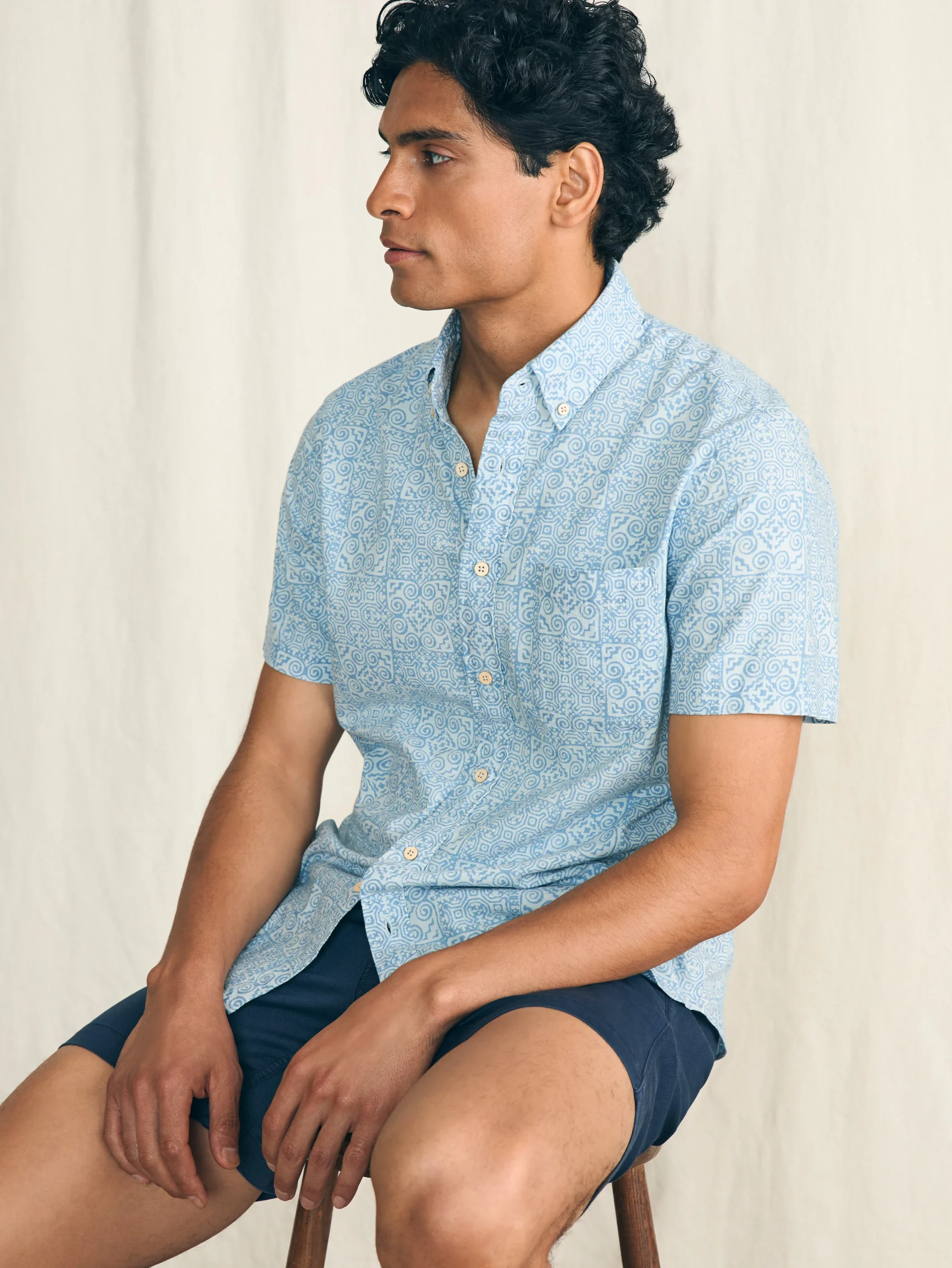 Short-Sleeve Stretch Playa Shirt -*Faherty Brand