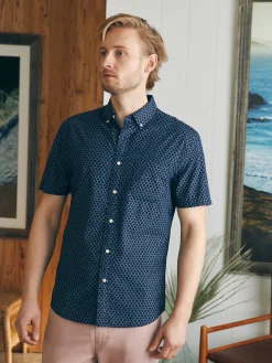 Short-Sleeve Stretch Playa Shirt (Tall) -*Faherty Brand