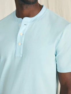 Short-Sleeve Sunwashed Henley -*Faherty Brand Clearance