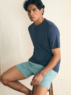 Short-Sleeve Sunwashed Henley -*Faherty Brand Discount