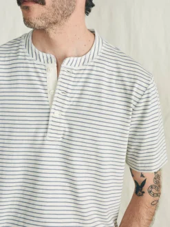 Short-Sleeve Sunwashed Henley -*Faherty Brand Discount