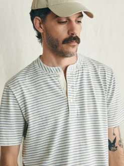 Short-Sleeve Sunwashed Henley -*Faherty Brand Discount