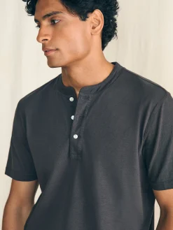 Short-Sleeve Sunwashed Henley -*Faherty Brand Best
