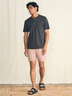 Short-Sleeve Sunwashed Henley -*Faherty Brand Best