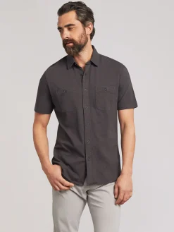 Short-Sleeve Sunwashed Knit Shirt -*Faherty Brand Hot