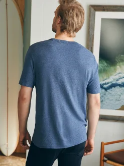 Short-Sleeve Vintage Chambray Tee -*Faherty Brand Best