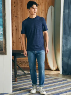 Short-Sleeve Vintage Chambray Tee -*Faherty Brand Hot