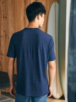 Short-Sleeve Vintage Chambray Tee -*Faherty Brand Hot