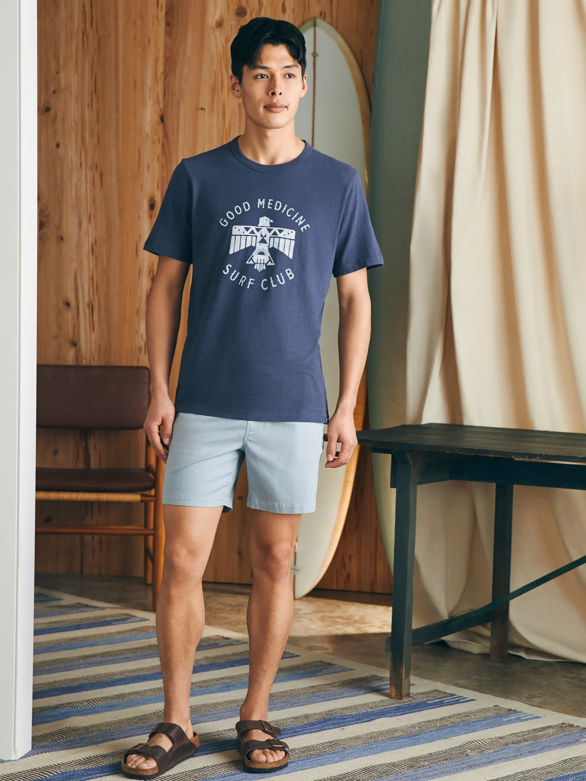 Steven Paul Judd Good Medicine Surf Club Tee -*Faherty Brand