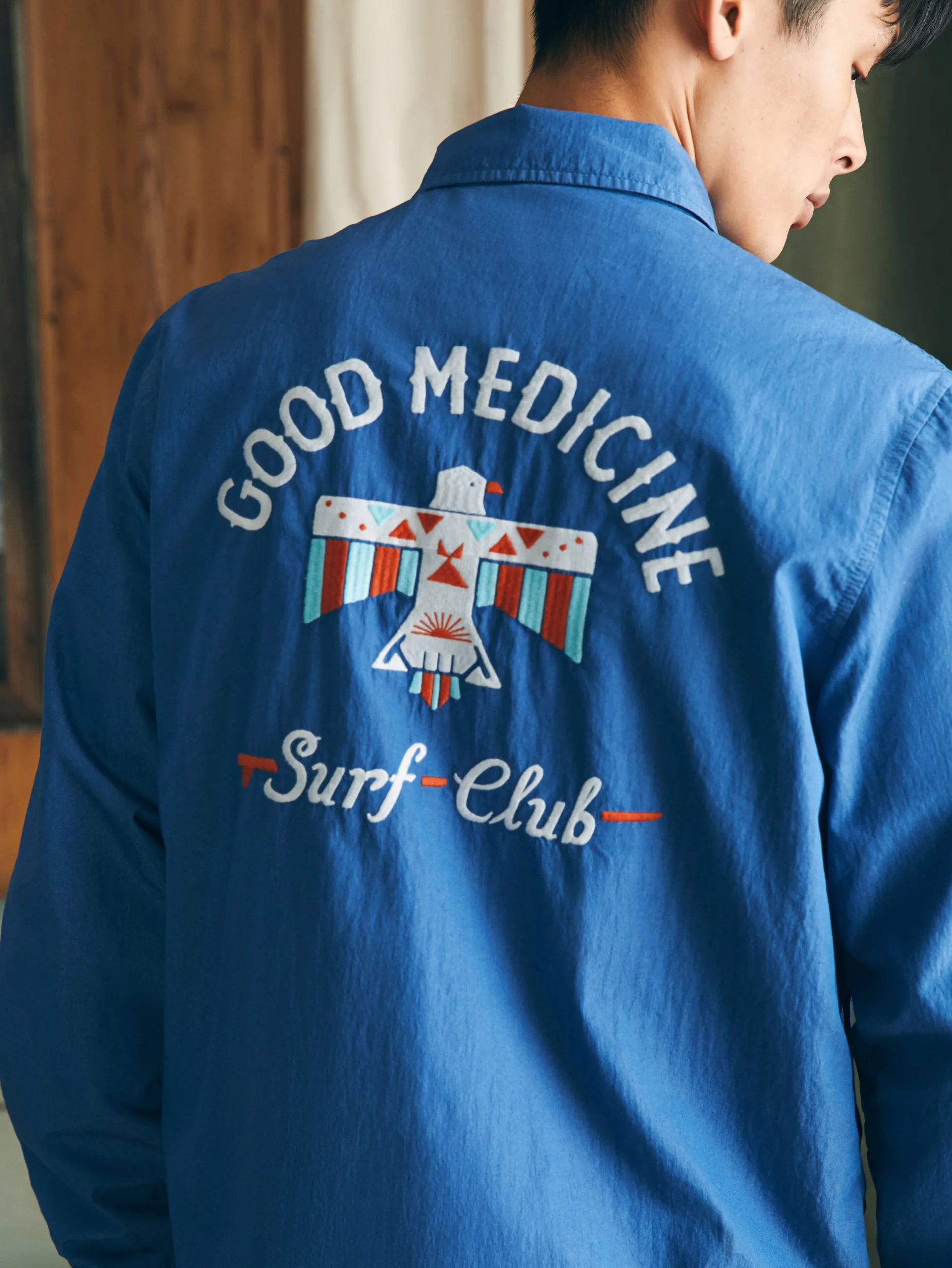 Steven Paul Judd Good Medicine Sunwashed Coaches Jacket -*Faherty Brand New