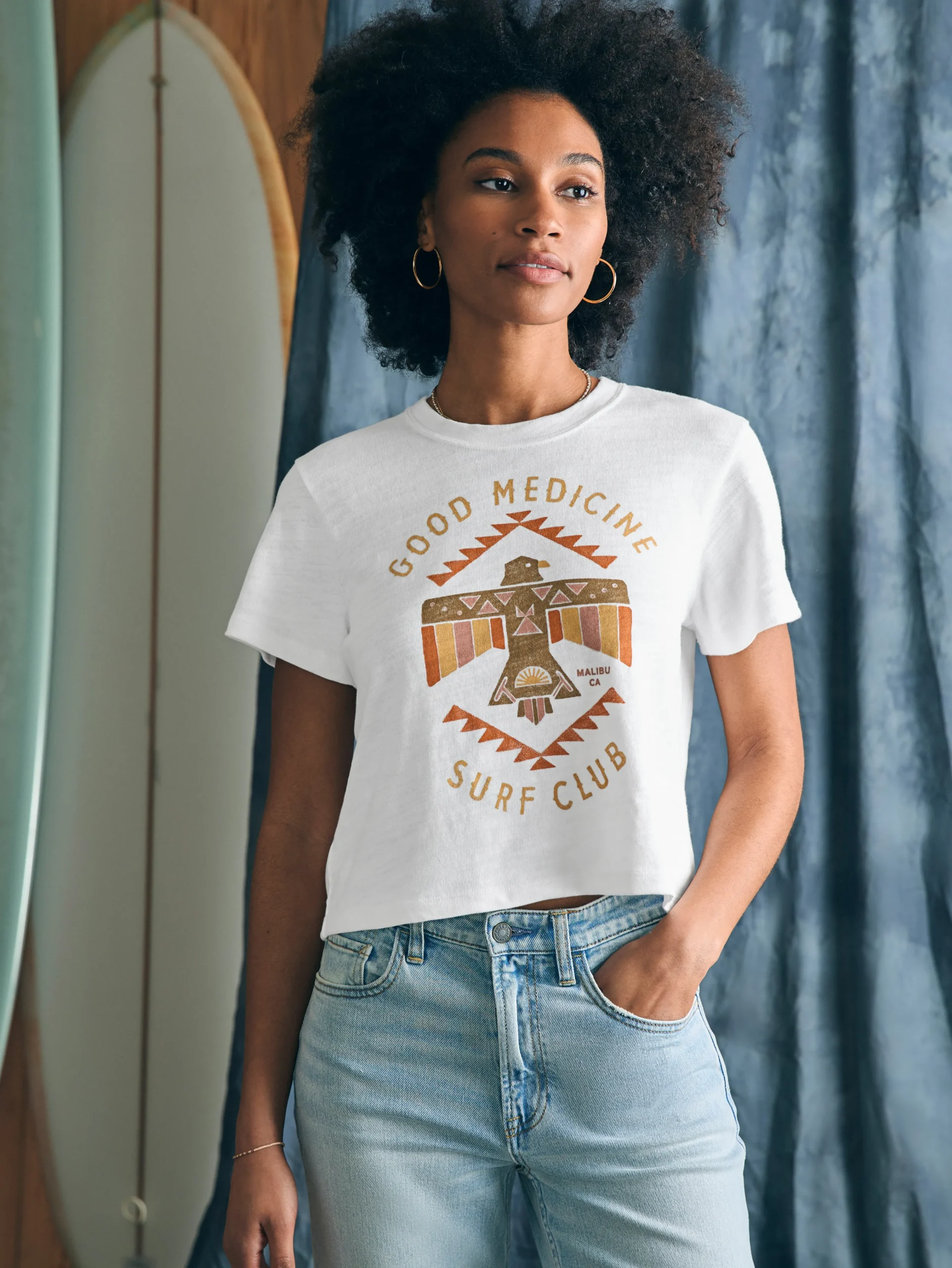 Steven Paul Judd Good Medicine Sunwashed Slub Tee -*Faherty Brand New