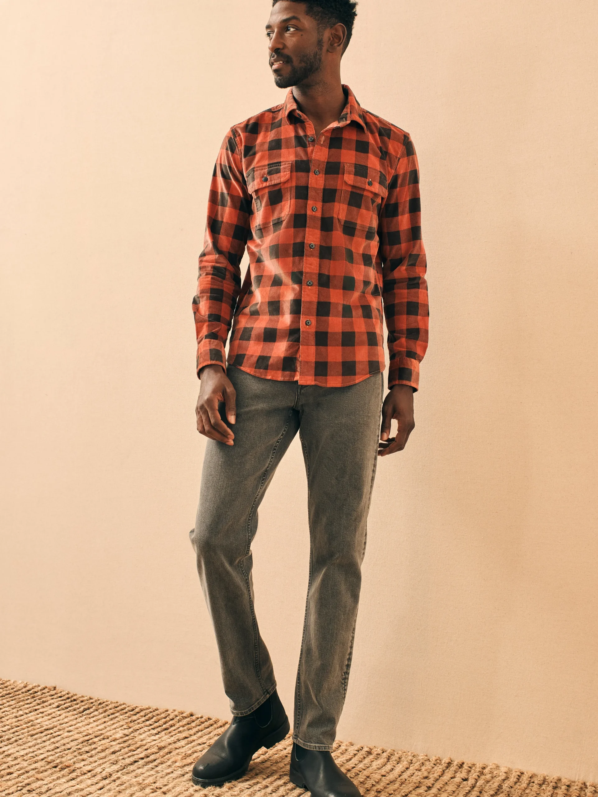 Stretch Corduroy Work Shirt -*Faherty Brand Best