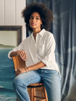 Stretch Oxford Relaxed Shirt -*Faherty Brand Clearance