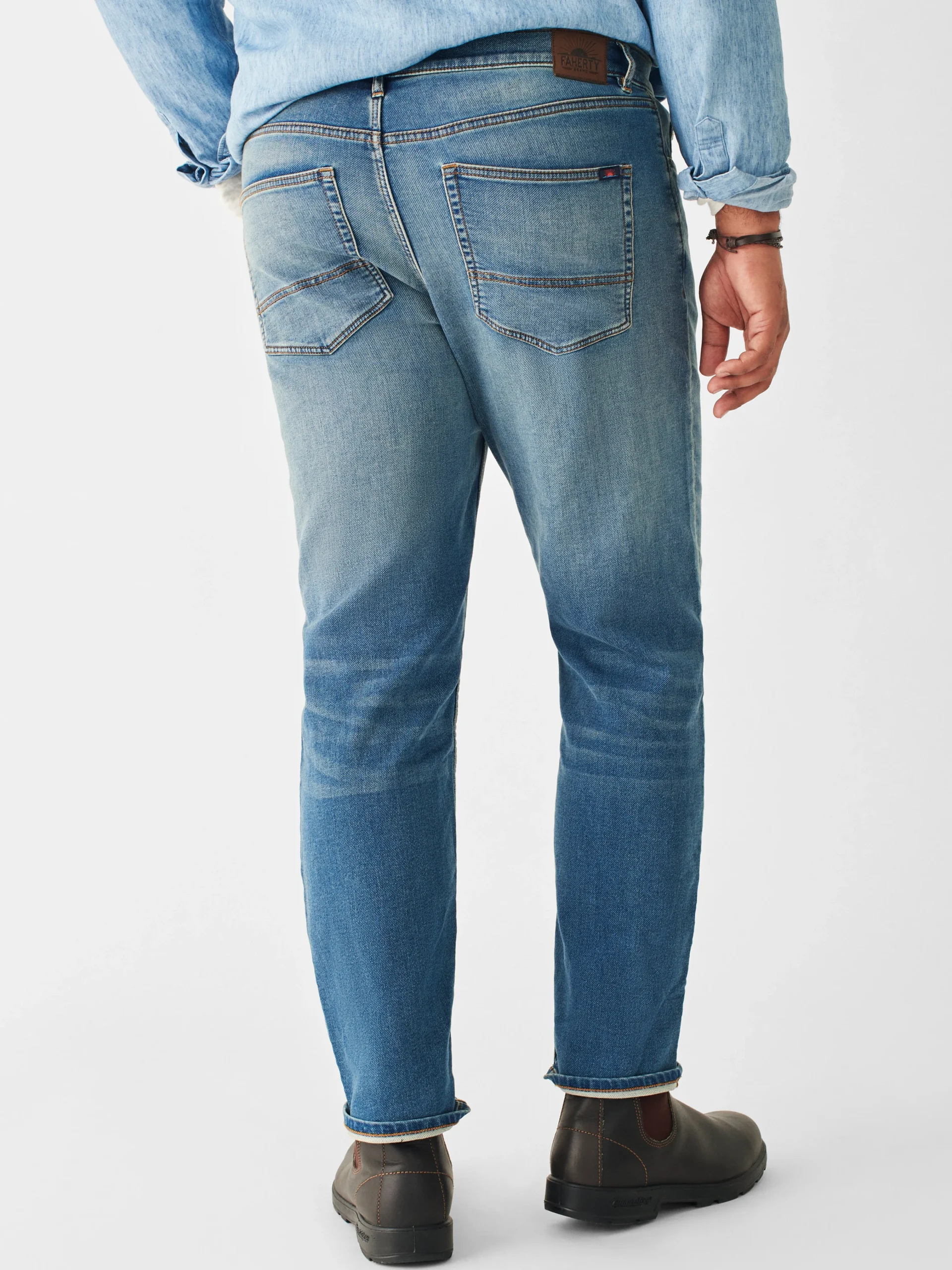Stretch Terry Indigo 5-Pocket Pant (32" Inseam) -*Faherty Brand Discount