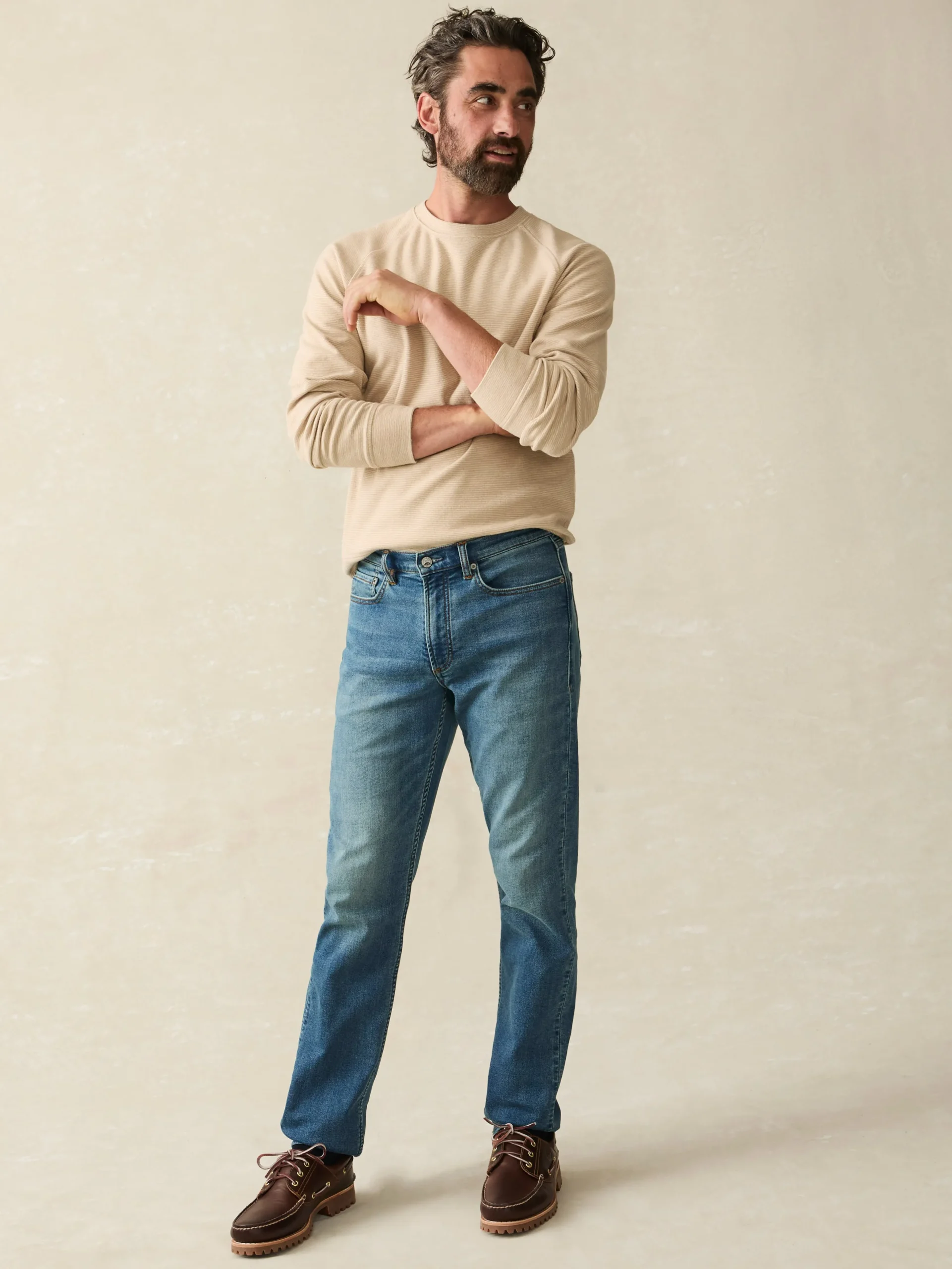 Stretch Terry Indigo 5-Pocket Pant -*Faherty Brand Hot