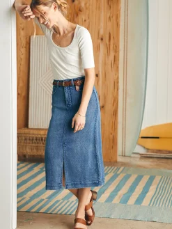 Stretch Terry Midi Skirt -*Faherty Brand Hot