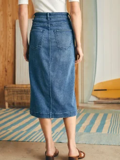 Stretch Terry Midi Skirt -*Faherty Brand Hot