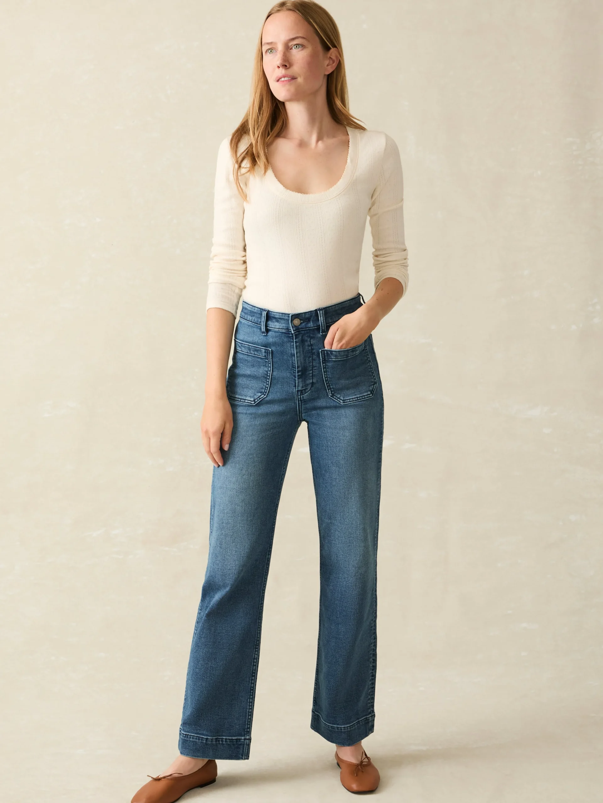 Stretch Terry Patch Pocket Pant -*Faherty Brand