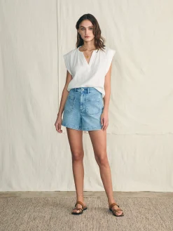 Stretch Terry Patch Pocket Short -*Faherty Brand New