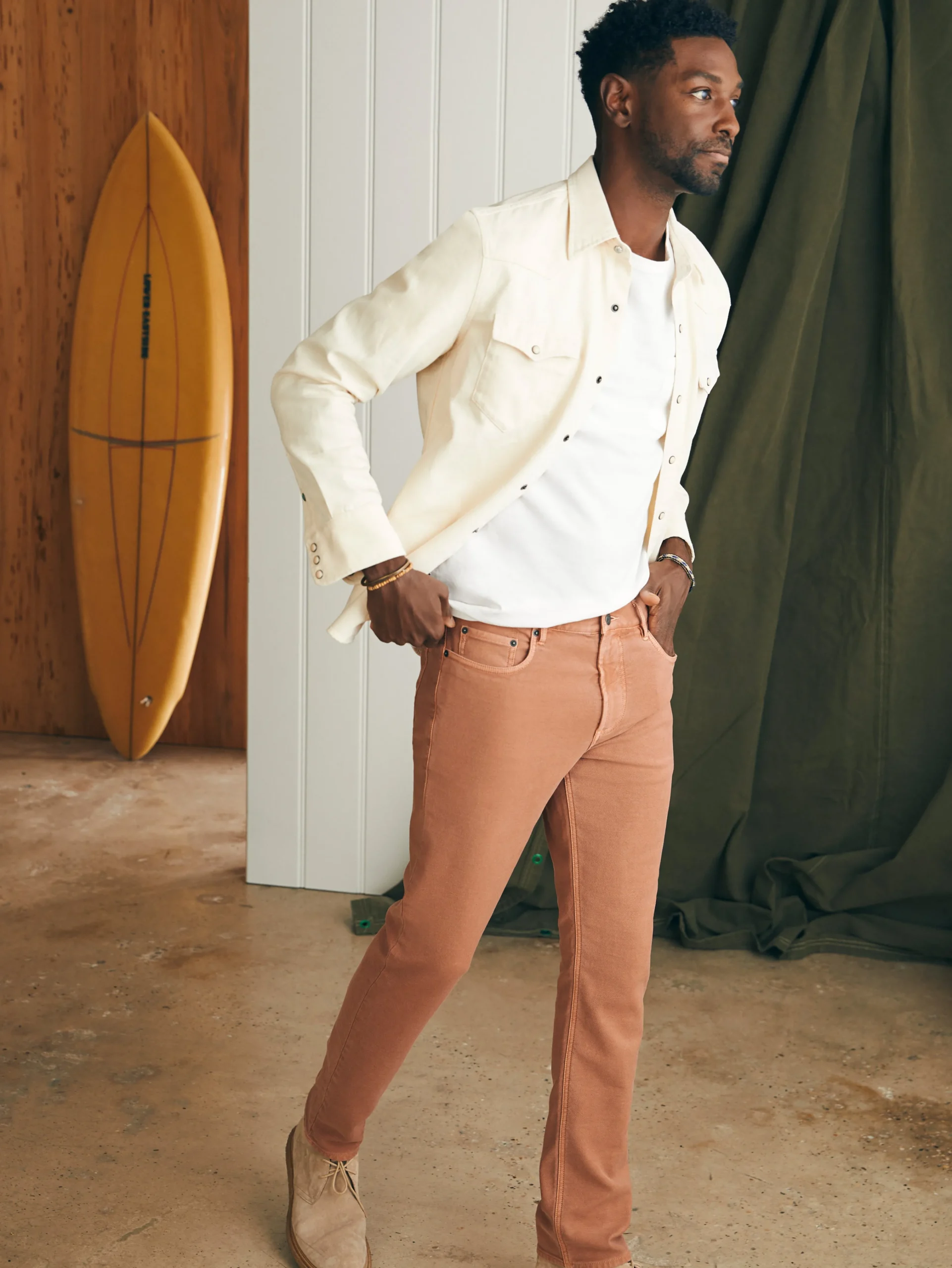 Stretch Terry 5-Pocket Athletic Fit Pant (32" Inseam) -*Faherty Brand Hot