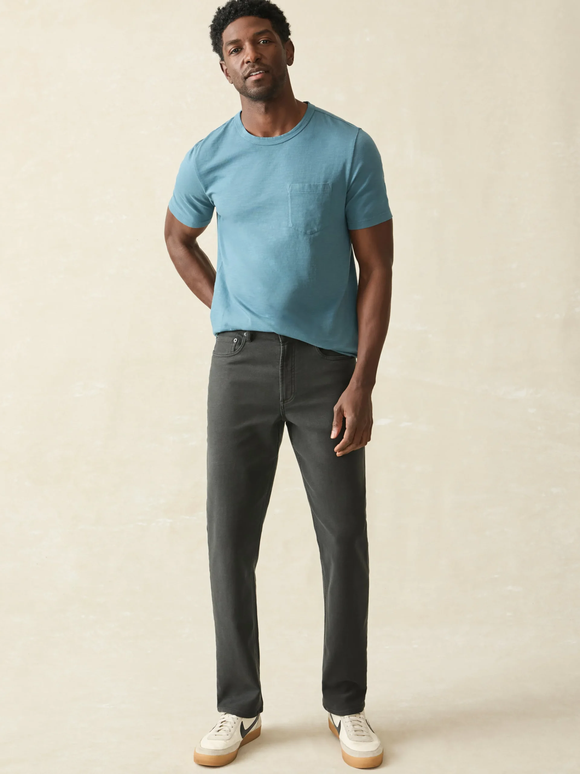 Stretch Terry 5-Pocket Athletic Fit Pant -*Faherty Brand Sale