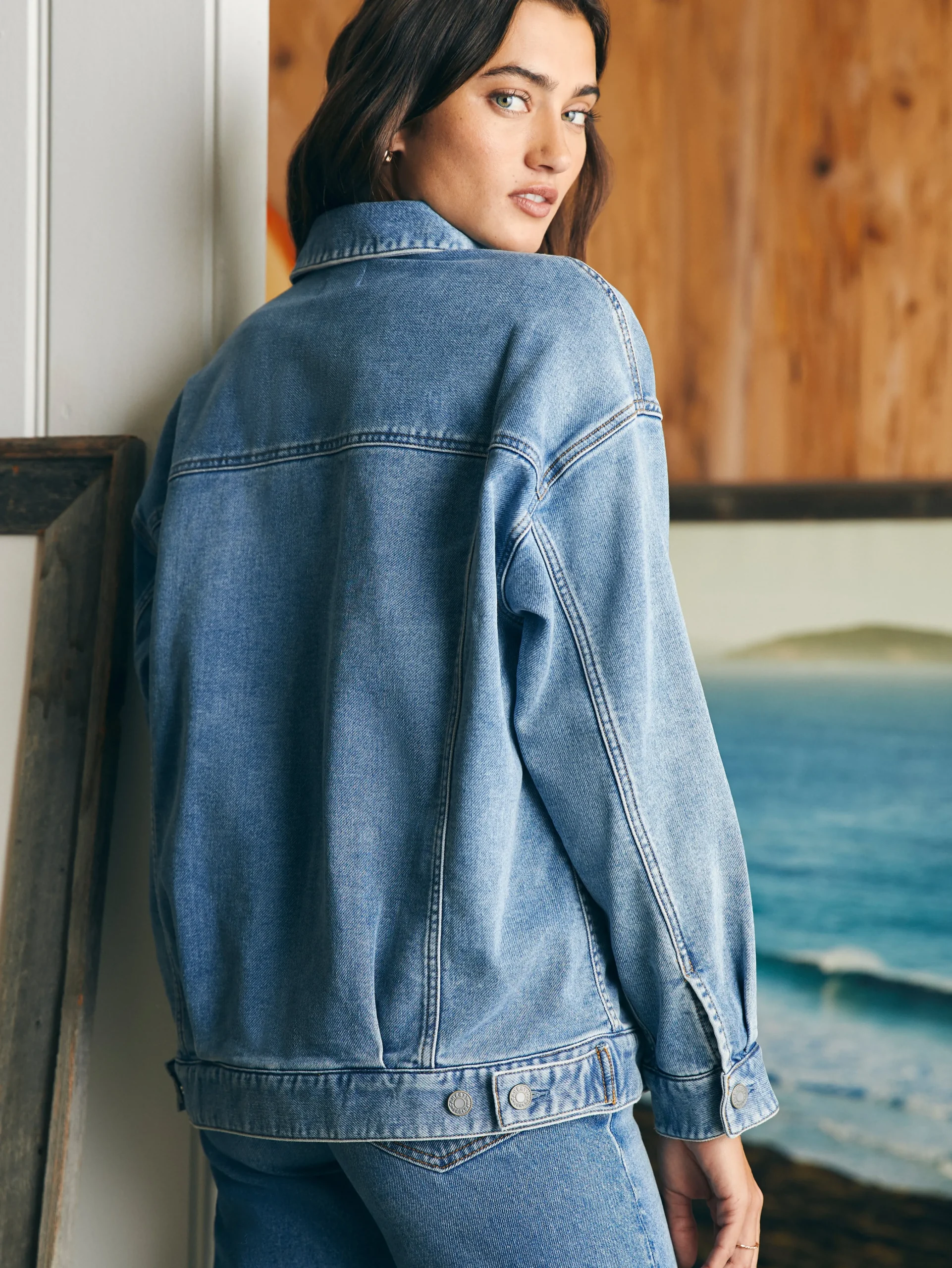 Stretch Terry Trucker Jacket -*Faherty Brand Outlet
