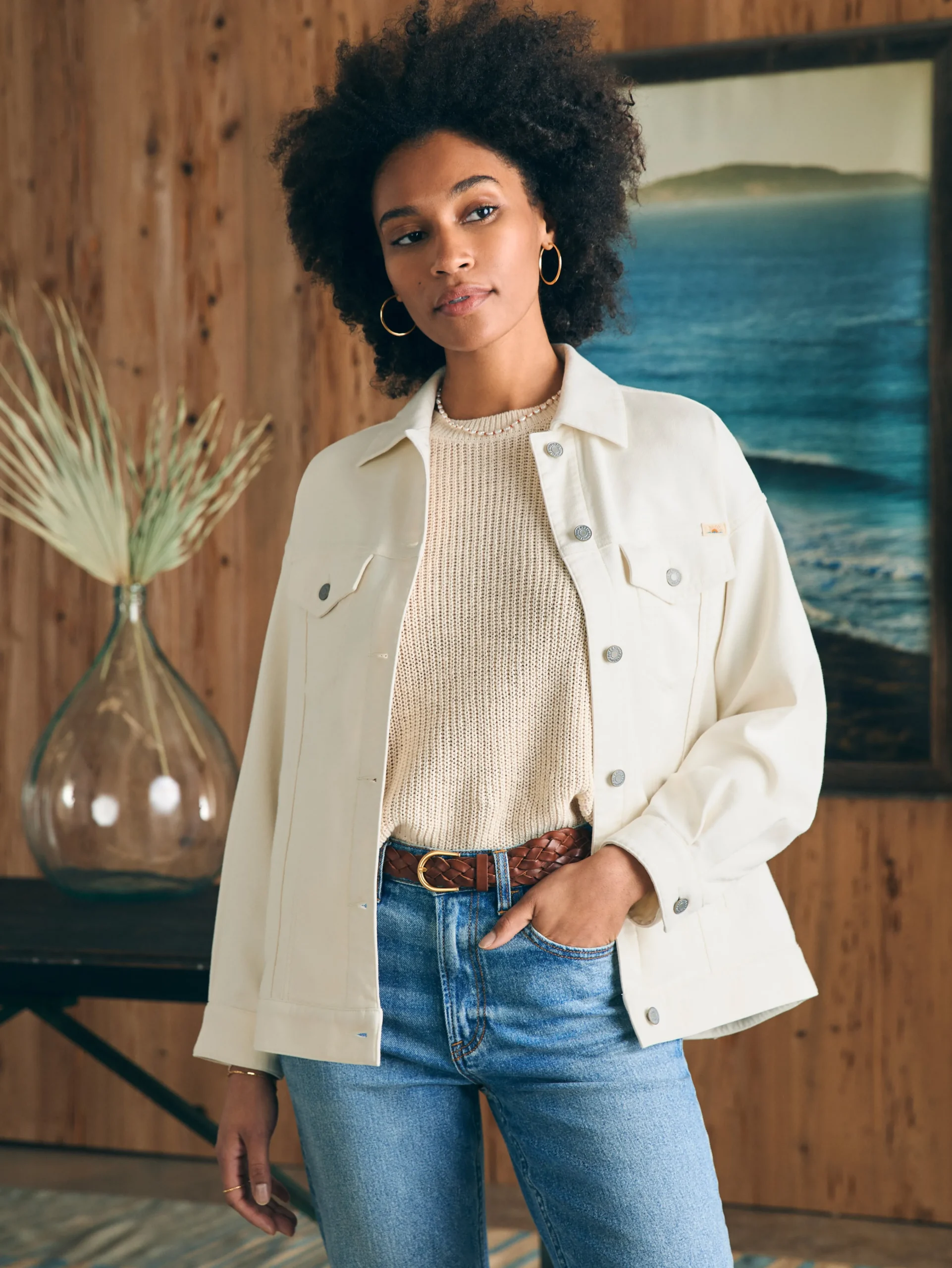 Stretch Terry Trucker Jacket -*Faherty Brand Hot
