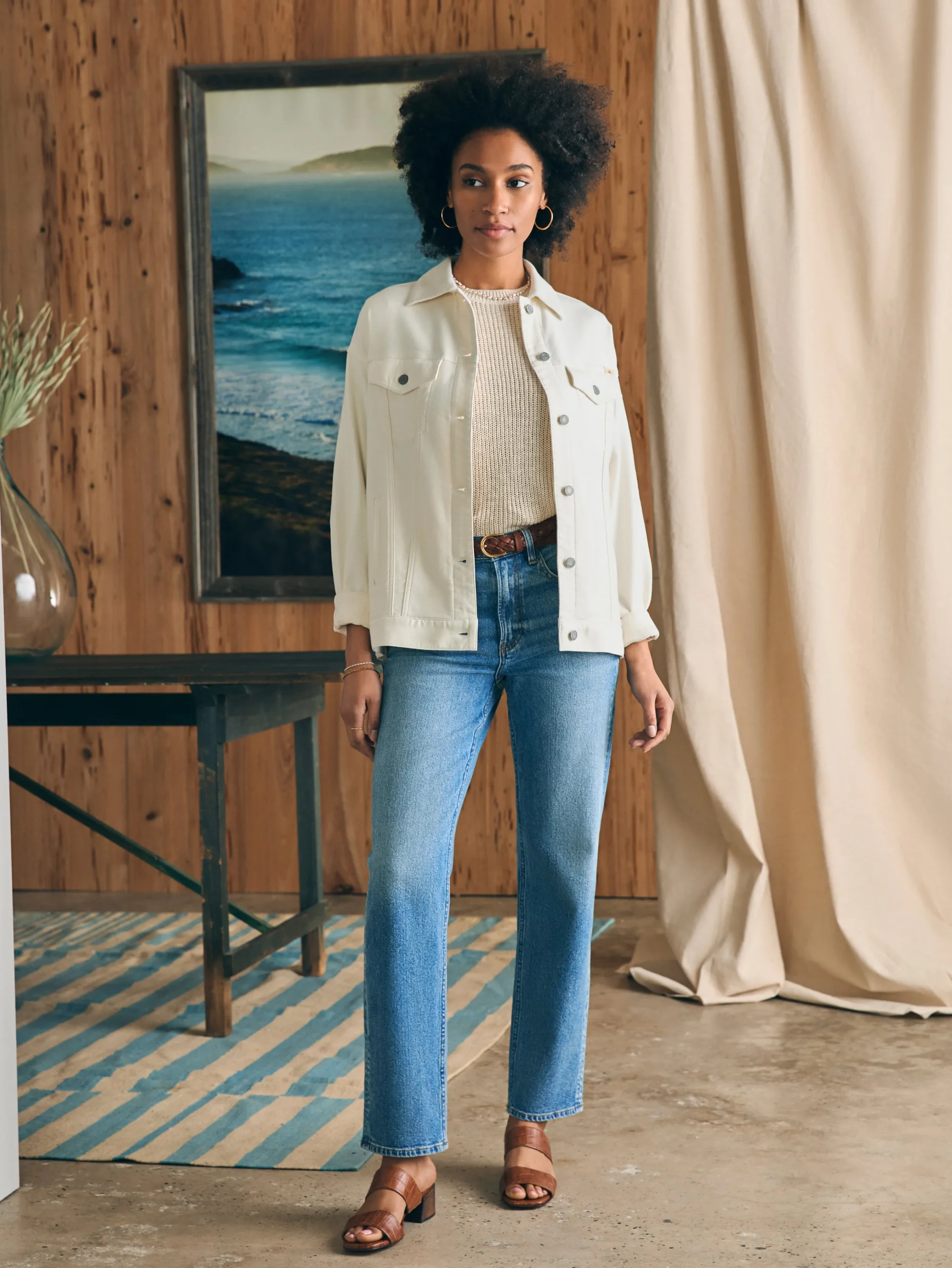 Stretch Terry Trucker Jacket -*Faherty Brand Hot